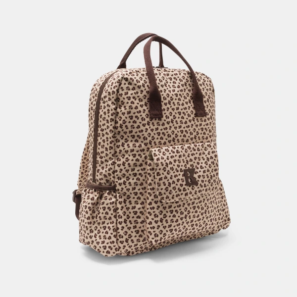 حقيبة ظهر بطبعة جلد الفهد للفتيات