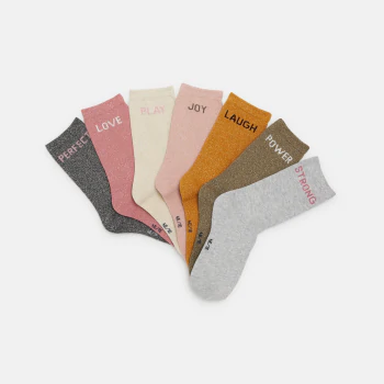 Slogan socks (set of 7)