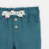 Baby girl's blue cotton twill trousers