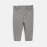 Baby girl's grey high-rise soft trousers
