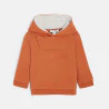 Baby boy's orange fleece hoodie