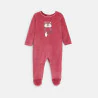 Unisex red velvet fox sleepsuit