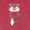 Unisex red velvet fox sleepsuit