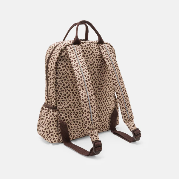 Girl's leopard print backpack