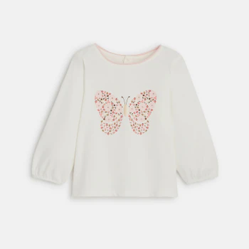 Baby girl's pink nature print T-shirt