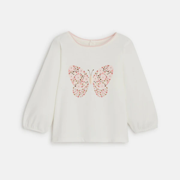 Baby girl's pink nature print T-shirt