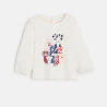 Baby girl's white dog T-shirt
