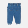 Baby girl's soft blue denim trousers