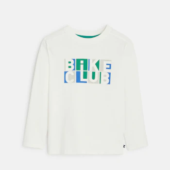 Boy's white bike club T-shirt
