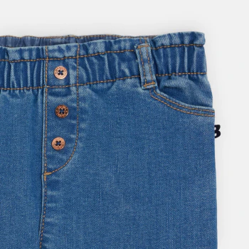 Baby girl's soft blue denim trousers