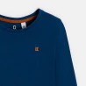 Boy's plain teal blue long-sleeve T-shirt
