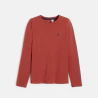 Boy's plain orange long-sleeve T-shirt