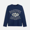 Boy's blue slogan T-shirt