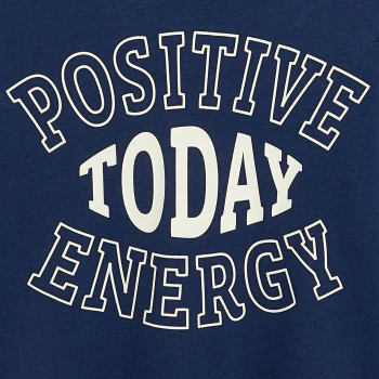 Boy's blue slogan T-shirt