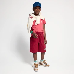 شورت برمودا من الميلتون باللون الأحمر الماروني للأولاد