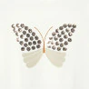 Girl's white butterfly sequin T-shirt
