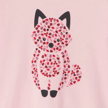 Baby girl's pink nature print T-shirt