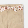 Baby girl's beige wide-legged corduroy trousers