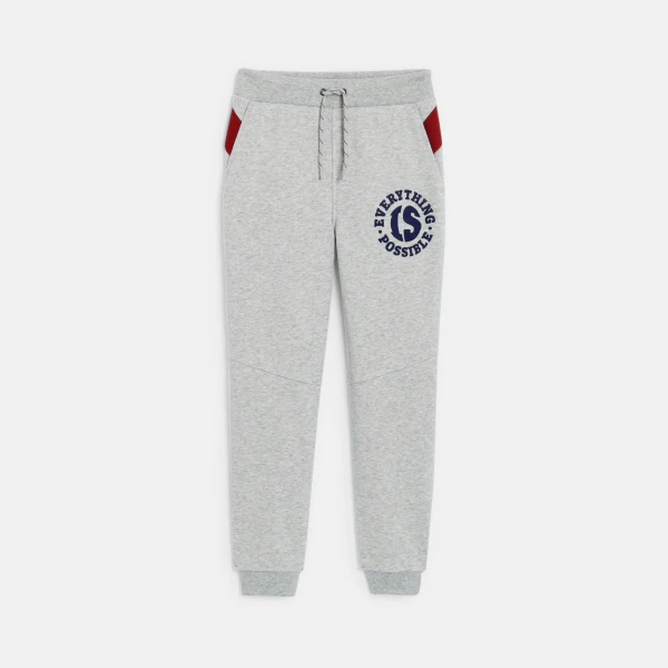 Boy's grey fleece joggers
