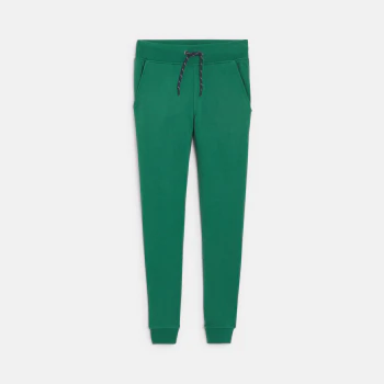 Baby boy's green fleece joggers