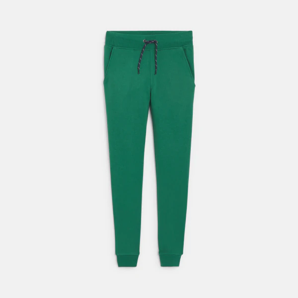 Baby boy's green fleece joggers