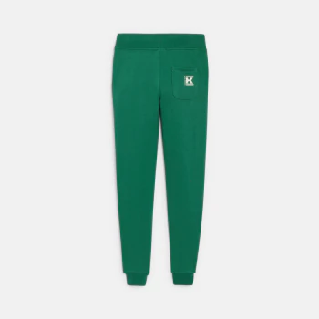 Baby boy's green fleece joggers