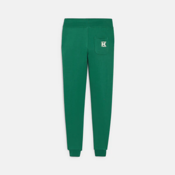 Baby boy's green fleece joggers