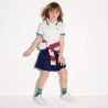 Boy's white embossed jersey polo shirt