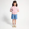 Girl's pink fleece baseball jacket