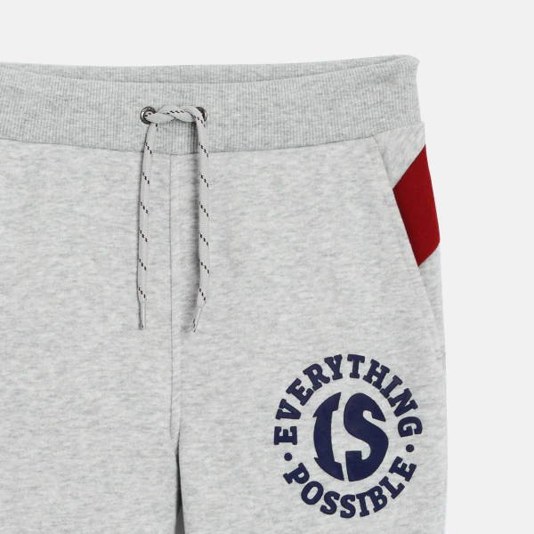 Boy's grey fleece joggers