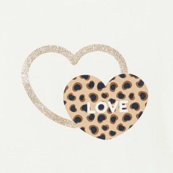 بيجاما مزينة برسمة نمر باللون الأبيض للفتيات