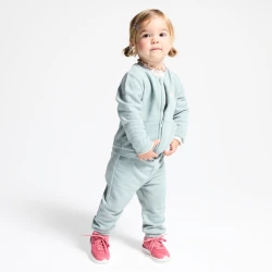 بنطال رياضي من الصوف الناعم باللون الأخضر للفتيات الصغيرات