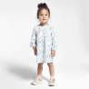 Baby girl's floral piqué-effect fleece dress
