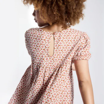 Girls orange floral dress