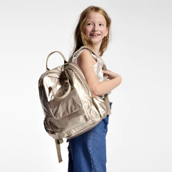 Girl's gold backpack