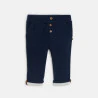 Baby boy's navy blue soft corduroy trousers