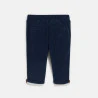 Baby boy's navy blue soft corduroy trousers