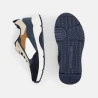 Boy's blue running dad shoes with laces and Velcro