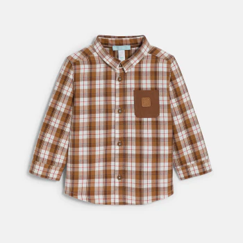 Baby boy's blue checked shirt