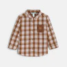 Baby boy's blue checked shirt