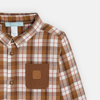 Baby boy's blue checked shirt