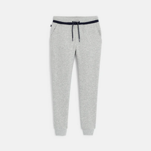 Boy's grey mottled fleece joggers