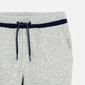Boy's grey mottled fleece joggers