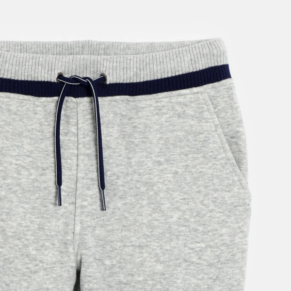 Boy's grey mottled fleece joggers