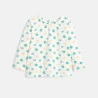 Baby girl's white floral blouse with elasticated neckline