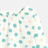 Baby girl's white floral blouse with elasticated neckline