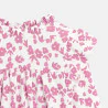Girl's pink printed ruffle blouse
