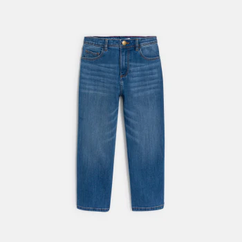 Boy's blue heavy-duty wide-leg jeans