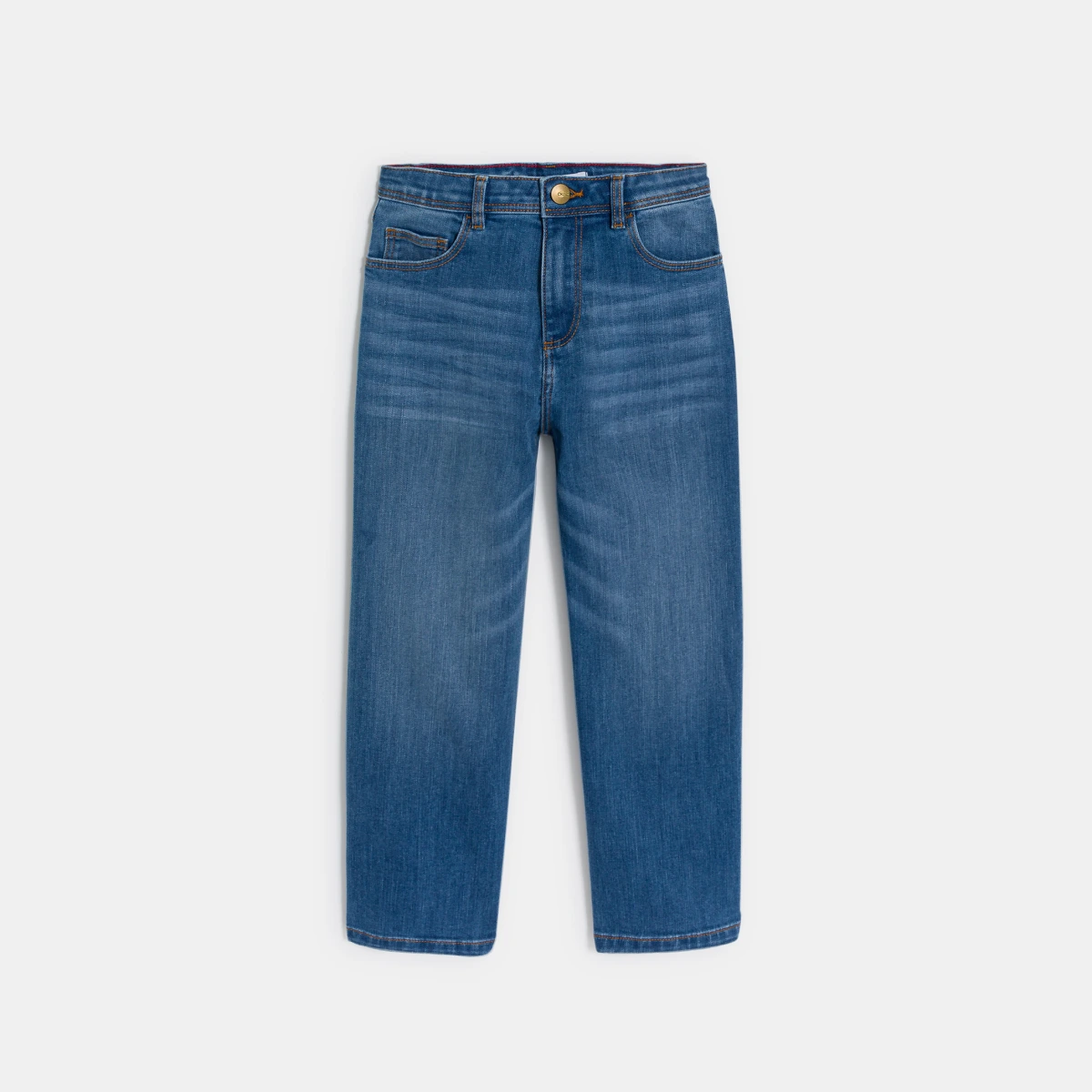بنطال جينز بقصة واسعة متين باللون الأزرق للأولاد بنطال جينز بقصة واسعة متين باللون الأزرق للأولاد