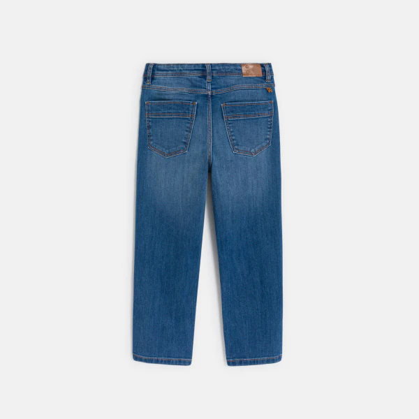 Boy's blue heavy-duty wide-leg jeans